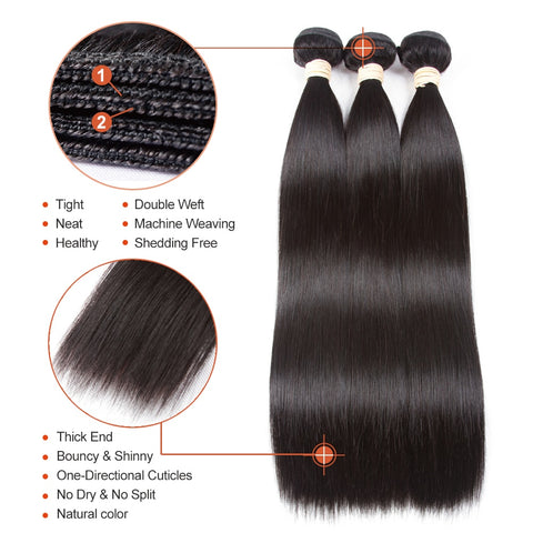 Beaudiva Brazilian Weave (3 Straight Bundles)
